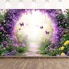 1pc Flower Arch Background Banner Suitable for Wedding Decoration Anniversary and Photography Props