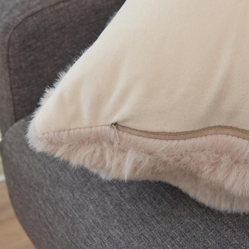 Soft to Touch Faux Rabbits Furs Cushions Case, Bubble Velvets Throw Pillow Cover for Lounges