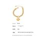 18K Gold Plated Titanium Steel Heart Bracelet with French Minimalist Cuban Chain Design