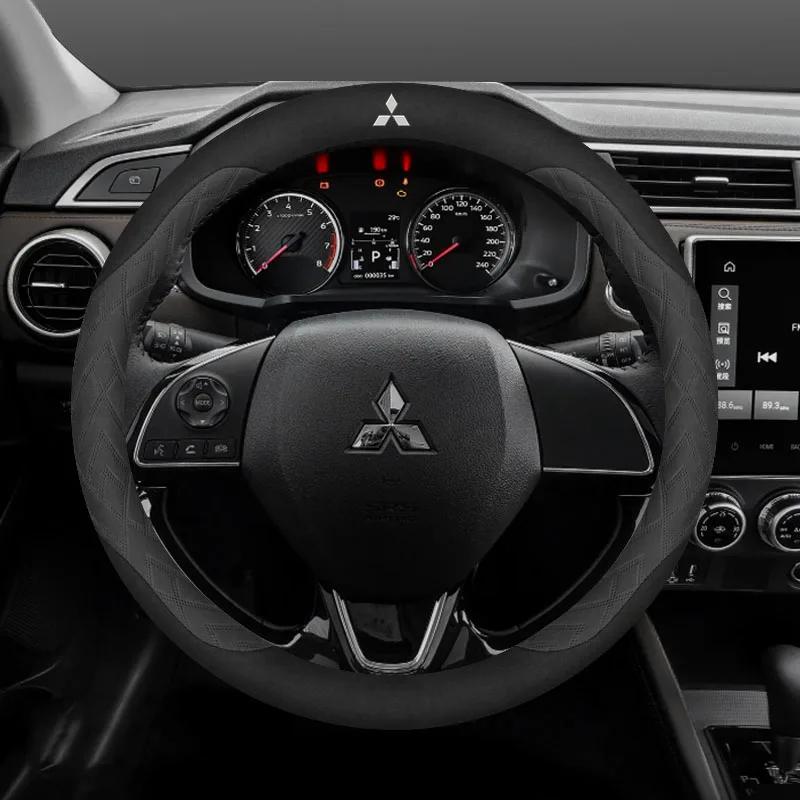 Für Mitsubishi Outlander Pajero Asx Colt Lancer Delica Evolution L200 Triton RALLIART Anti-Rutsch Auto Wildleder Lenkradabdeckung