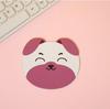 Cute Cat & Puppy Expression PVC Silicone Non-slip Heat Insulation Coaster Mat