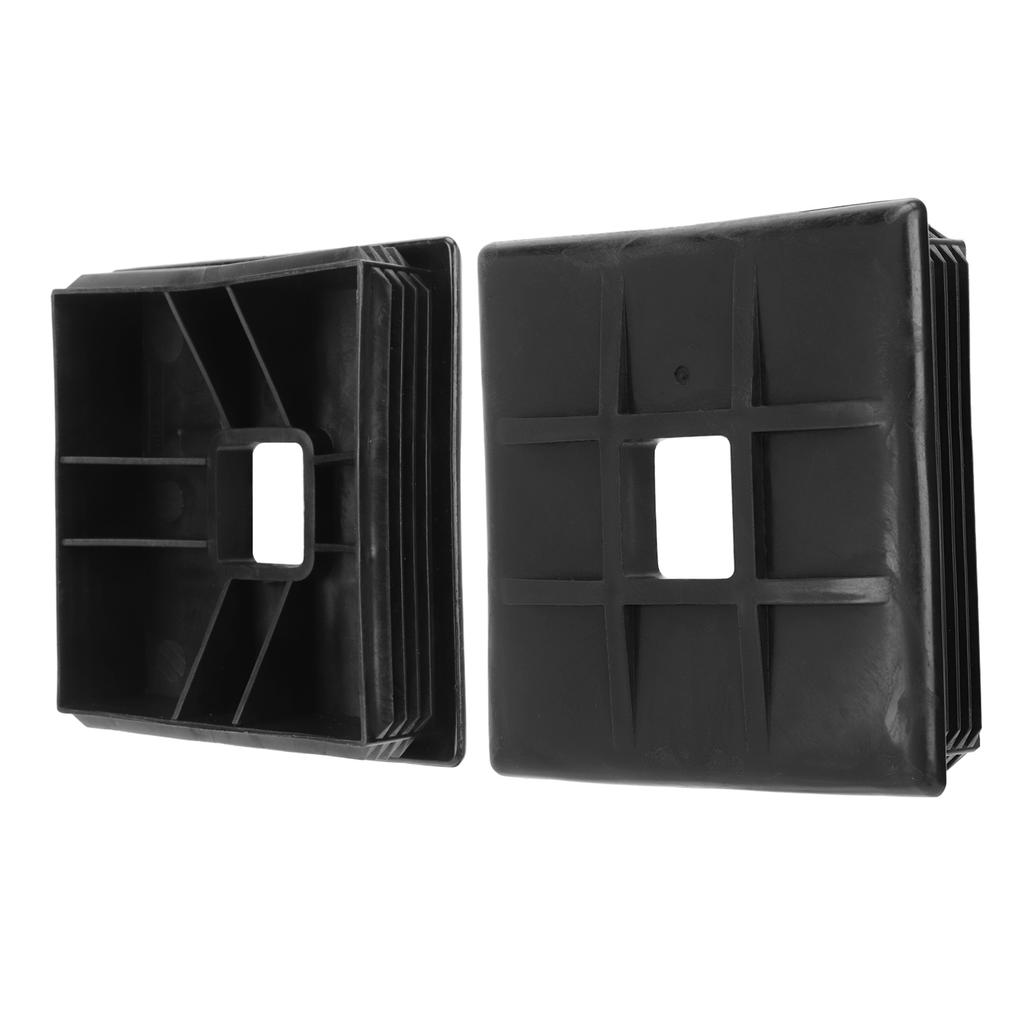 2 Pcs 4in Square Bumper Cap ABS Pipe Hole Plug End Protector Cover Concealed Sewage Hoses for RV Cam