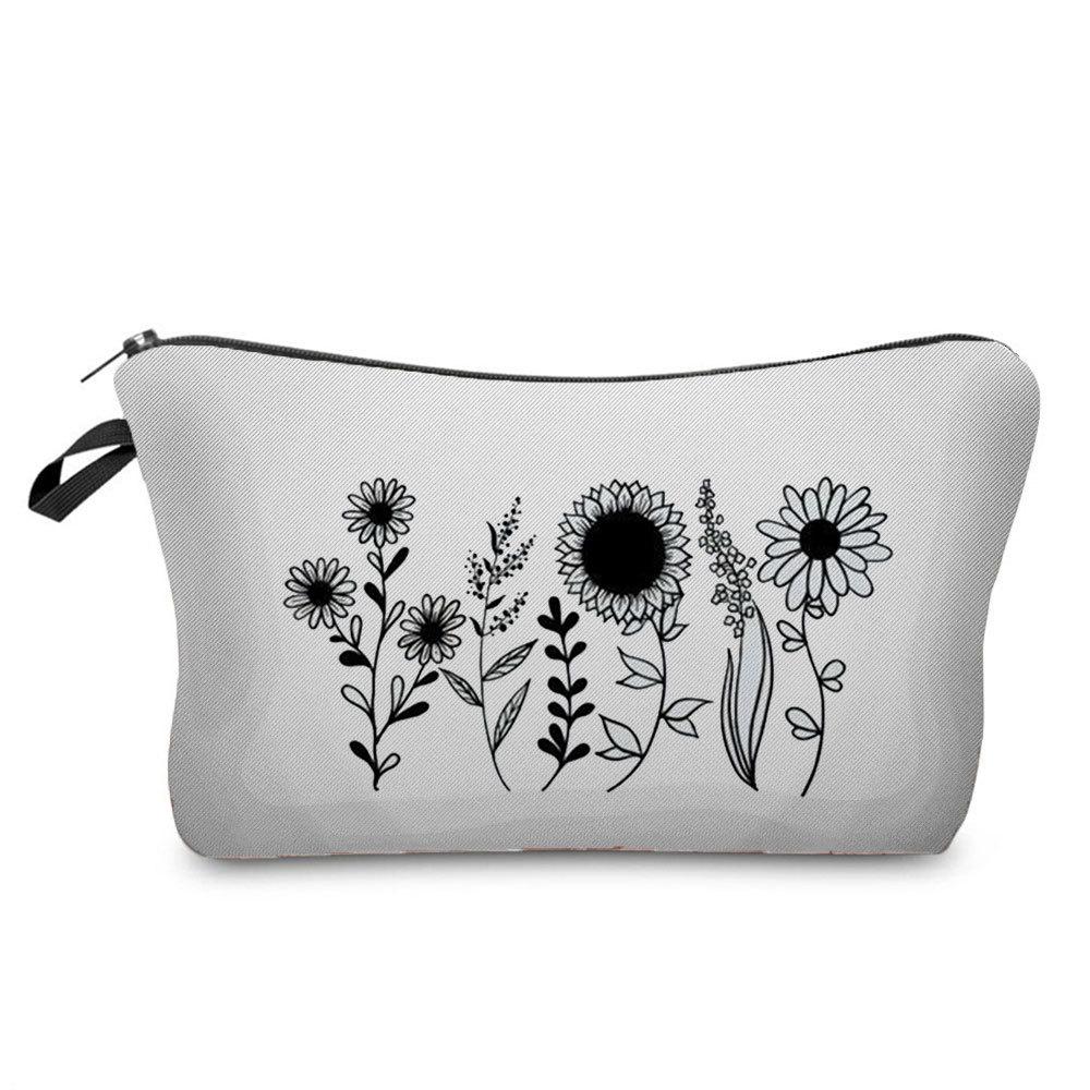 Women Flower Print Cosmetic Bag Toiletries Organize Travel Storage Case 6669