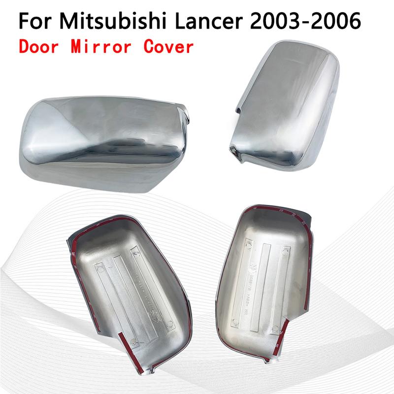 For Mitsubishi Lancer 2003 2004 2005 2006 Electroplate Door Mirror Covers Tools Car Accessories Silver Car Rearview Stickers