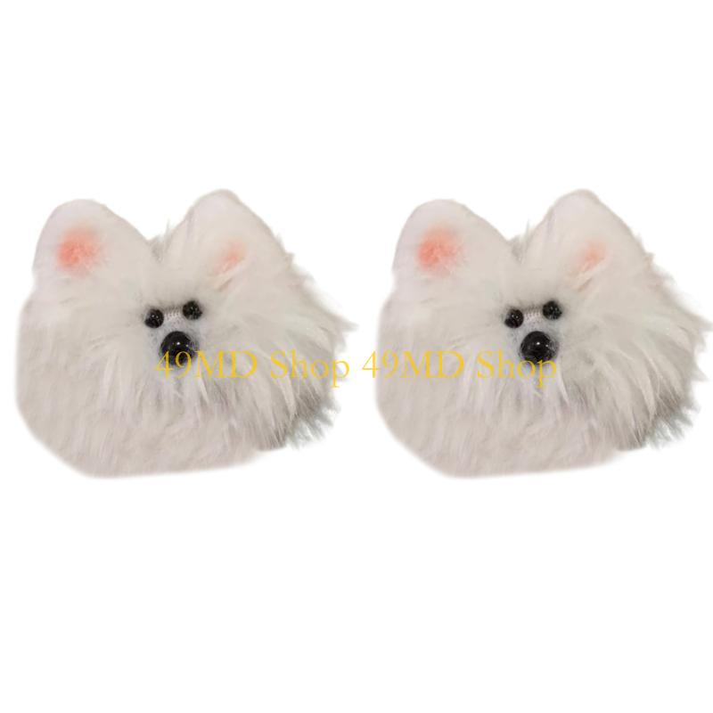 

49MD Cartoon Furry Plush Dog Hair Clip for Women Girl Sweet Hairpin Hair Styling Hair Barrettes for Hairstyle Lovely Side Pin