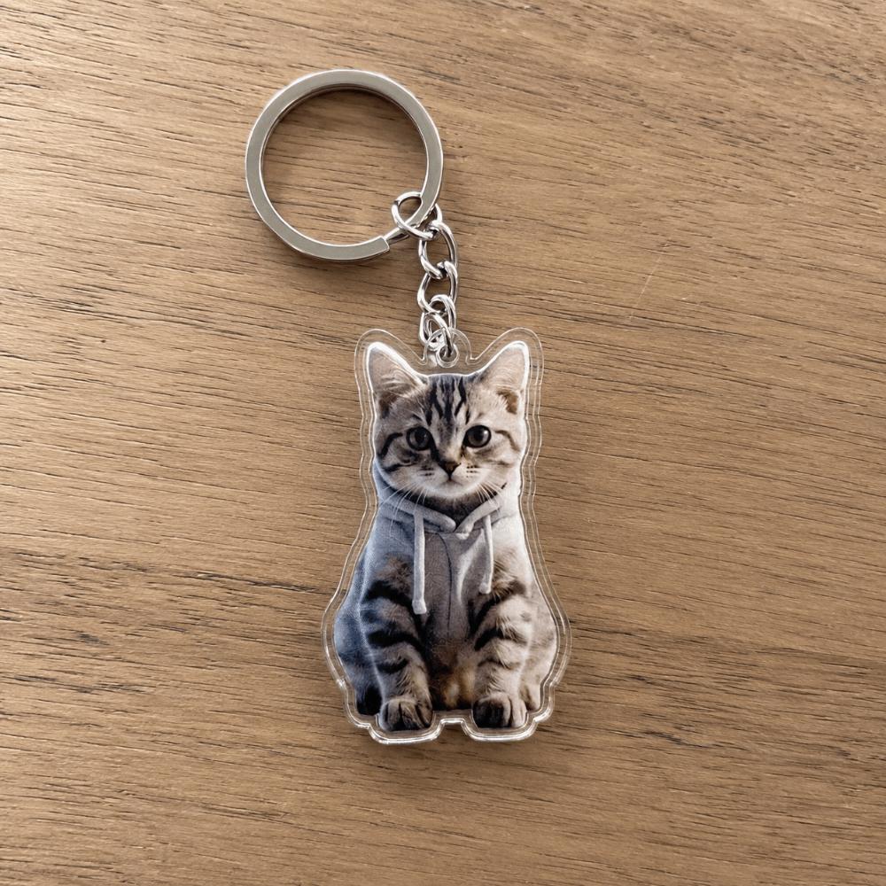 Acrylic Cartoon Cat Pendant Pigeon Hanging Ornaments Cute Animal Motif Keychain Handbag Decoration