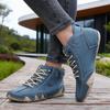 Spring High Top Women's Shoes Casual Comfortable Breathable Soft Soled Shoe High-quality Anti Slip Loafers Men's Flat Bare Boots