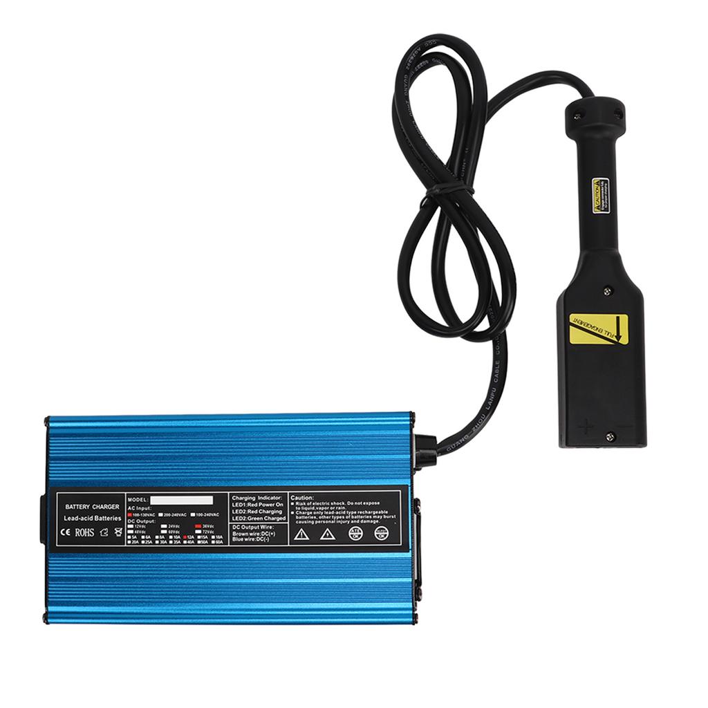 DC 36V 12A Golf Cart Battery Charger Smart Charging D Style  AC  Battery Protection Replacement for E‑Z‑GO