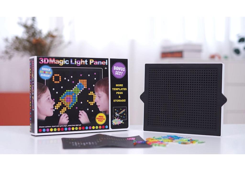 DIY Creative Mushroom Lamp Toy for Kids - Educational Pixel Panel with Luminous Beads