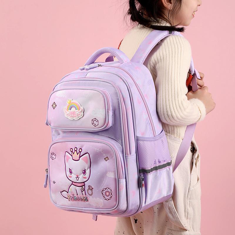 Cool Modern Nylon Book Bag For Big Class Elementary Kids Breathable And Spine-protecting