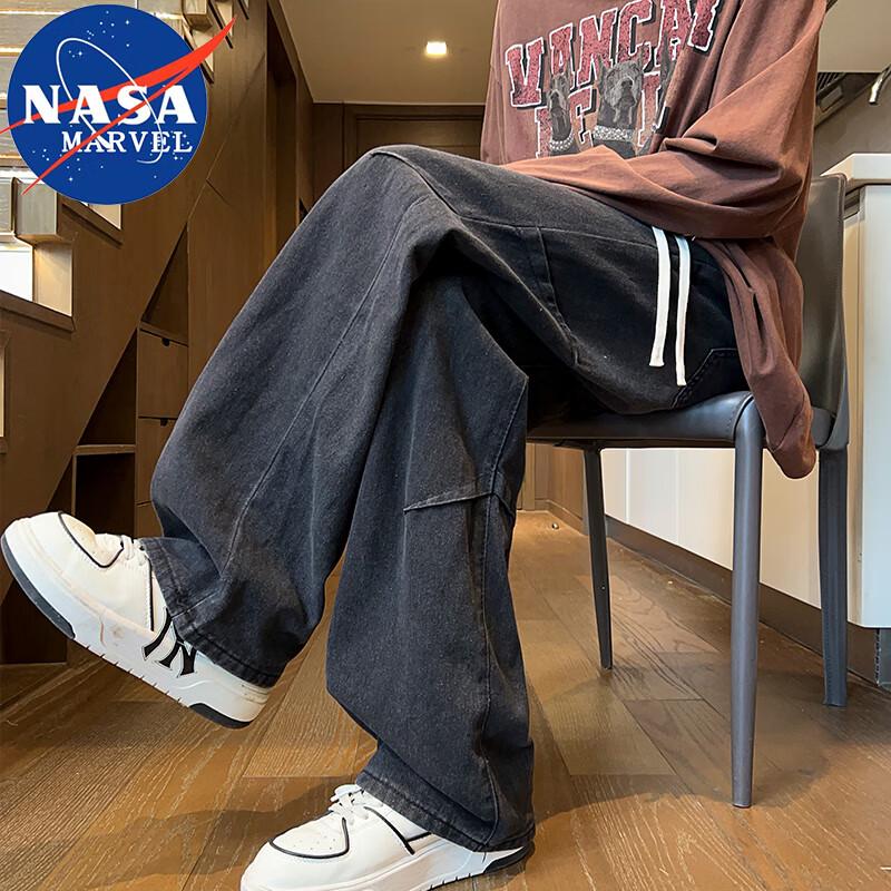 NASA MARVEL Men's Casual Loose Straight-Leg Jeans