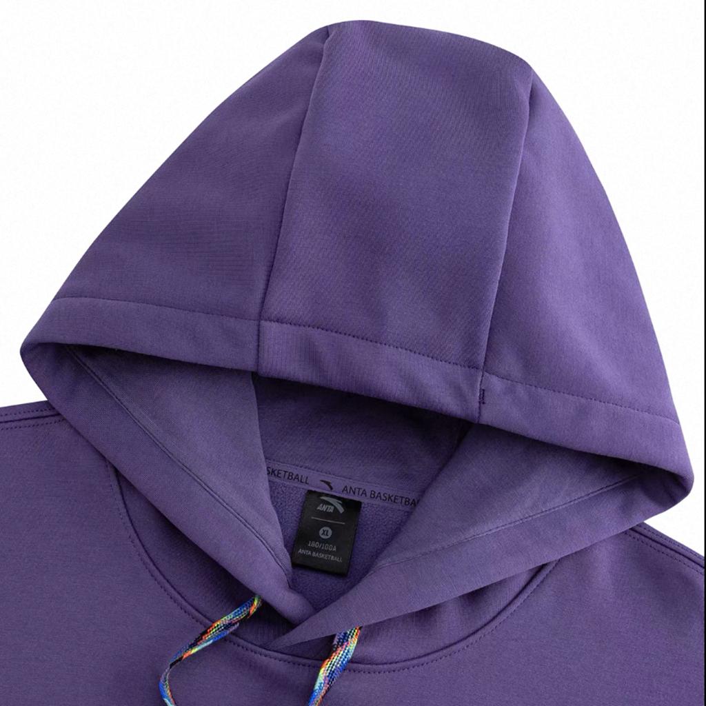 ANTA Sweatshirts Men's Baby Purple Hooded Non Detachable Moderate 172641712S-3