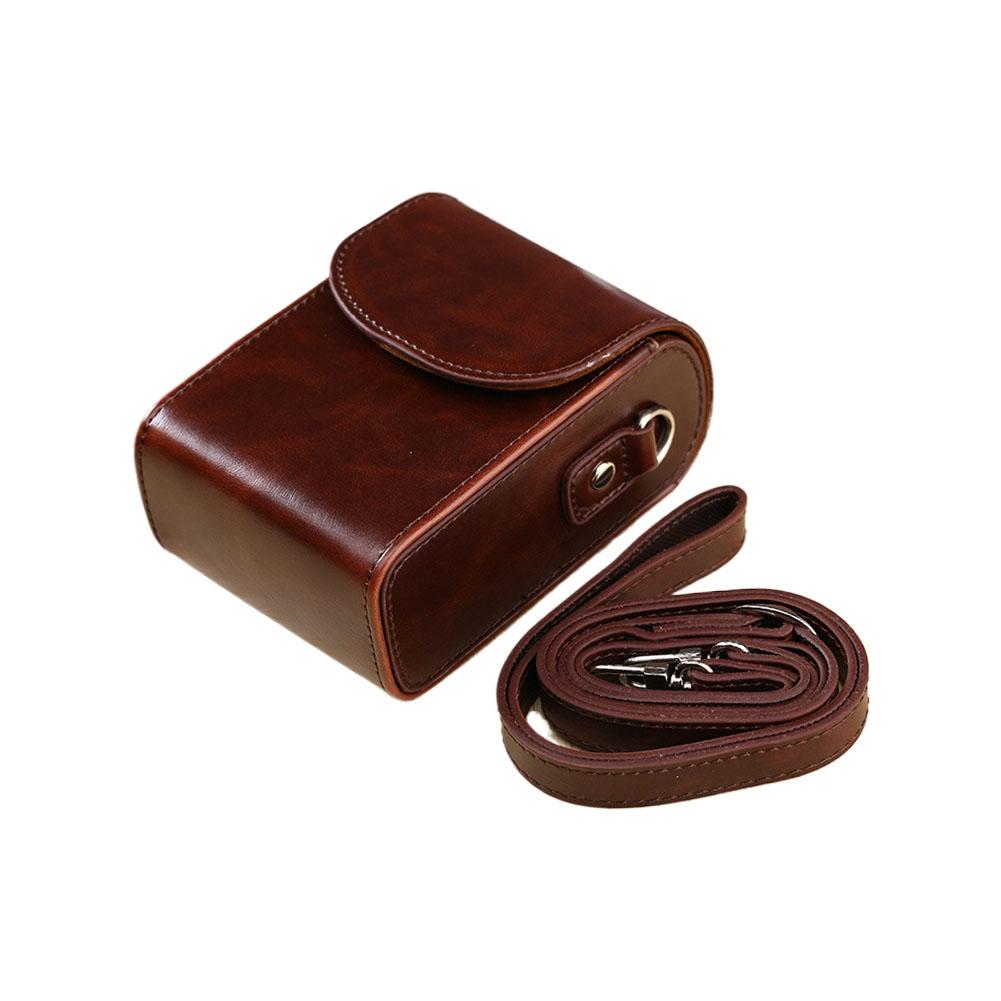 

Portable Storage Case for Sony RX100 HX90 HX50 Leather Camera Case Shoulderbag For G7X3 G7X2 SX740 SX720 G9X Holder Handbag кавовий