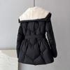 Down Jacket Coat Fur Fashion Mink Fur Down Jacket Winter Waist Jacket Women