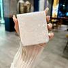 KEYSION Luxury Diamond Glossy Shell Pattern Case for Xiaomi Mix Flip Hard PC Women's Shockproof Phone Cover for Xiaomi Mix Flip