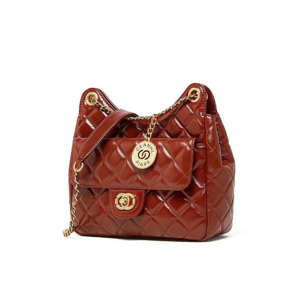 Bolsa Feminina Nova Couro Macio Losango Corrente Bolsa de Axila High-end Bolsa Stray Bolsa de Ombro Mensageiro