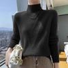 Sweater Women Loose Half Turtleneck Pullover for Women In Autumn and Winter with Thick Solid-color Knitted Top Worn Inside