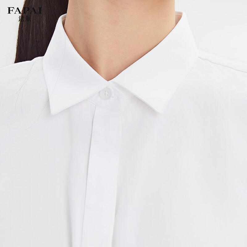 FAPAI Women's 100% Cotton Non-Iron Long Sleeve Business Shirt