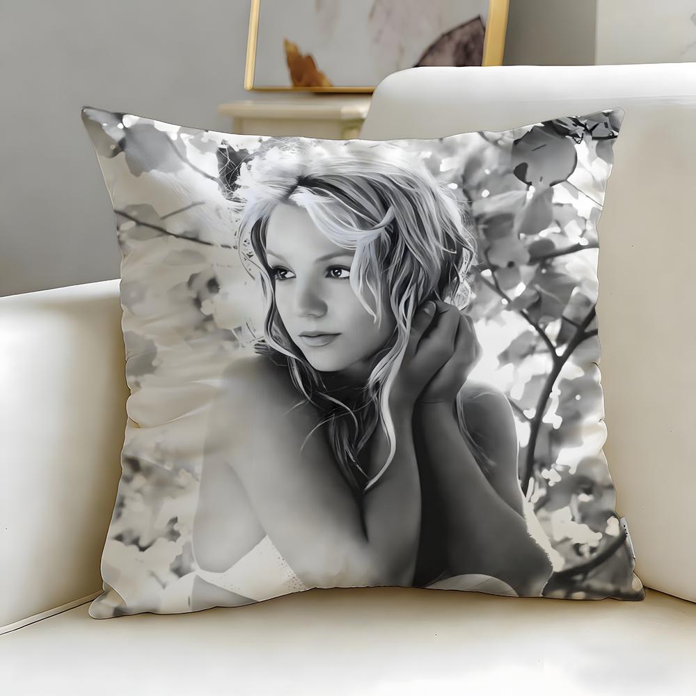 Classic Singer Britney Spears Cushion Cover Soft & Easy-Wash Pillow Case – Versatile for Couch, Bed, Travel and Office