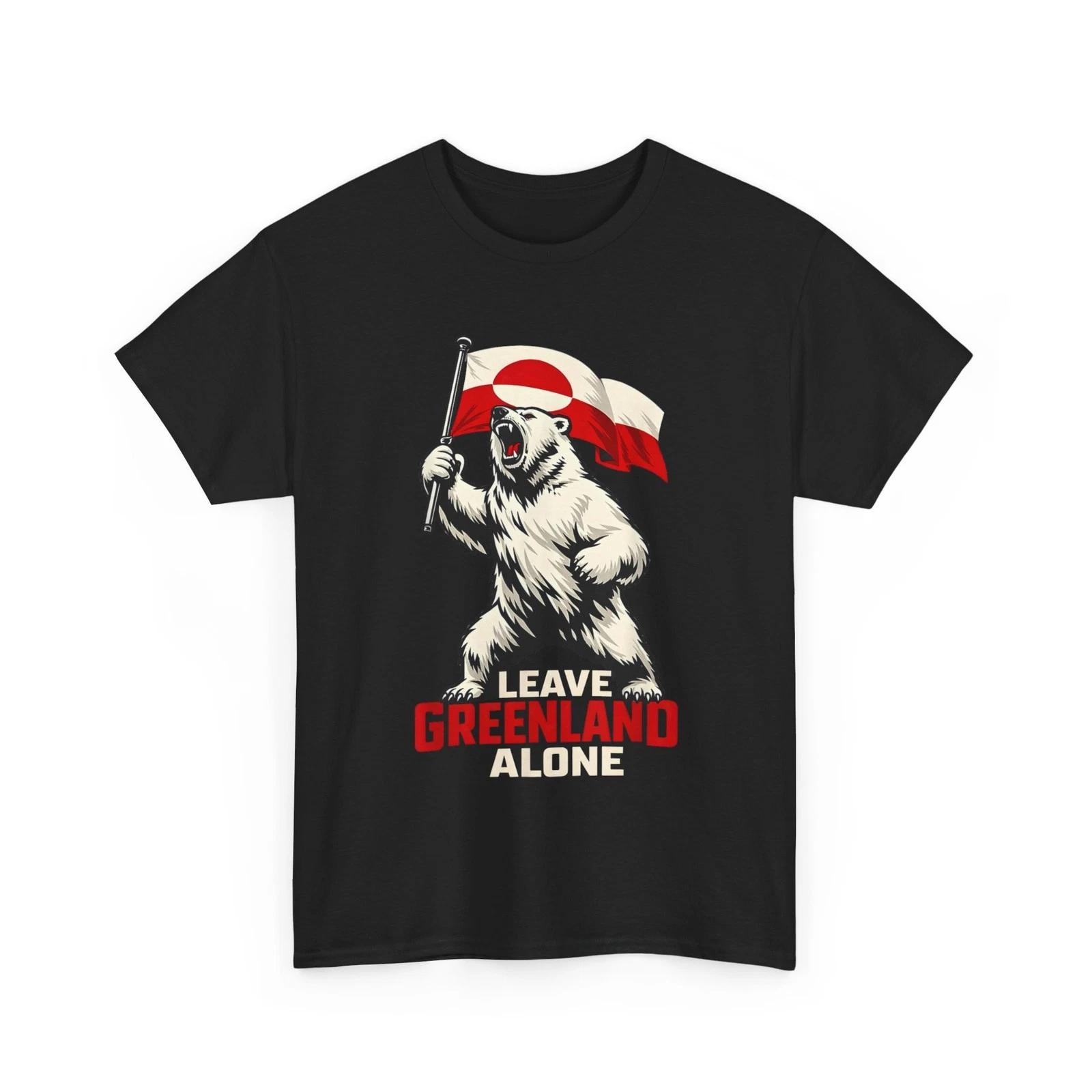 Leave Greenland Alone Bear with Greenland Flag, Leave Greenland Alone T-Shirt 3XL
