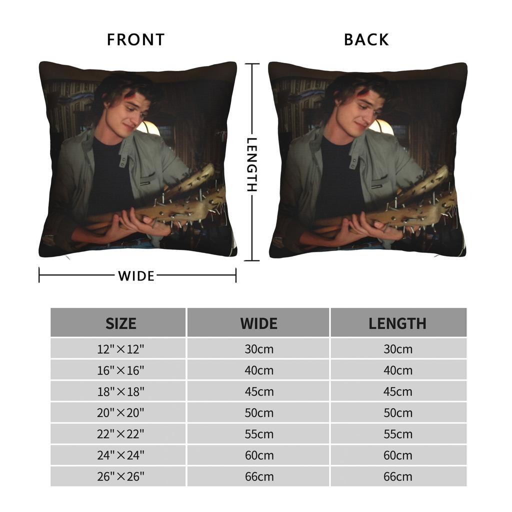 Joe Keery And His Bat Djo Pillowcase Polyester Cushion Cover Decoration Throw Pillow Case Cover Seater Zippered 40X40Cm
