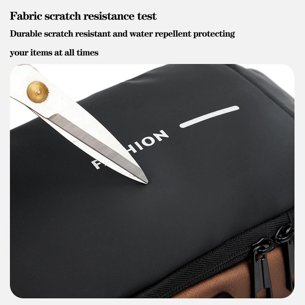 Men's USB Port Chest Bag with Password Lightweight Hiking Cycling Small Backpack for Outdoor Sports