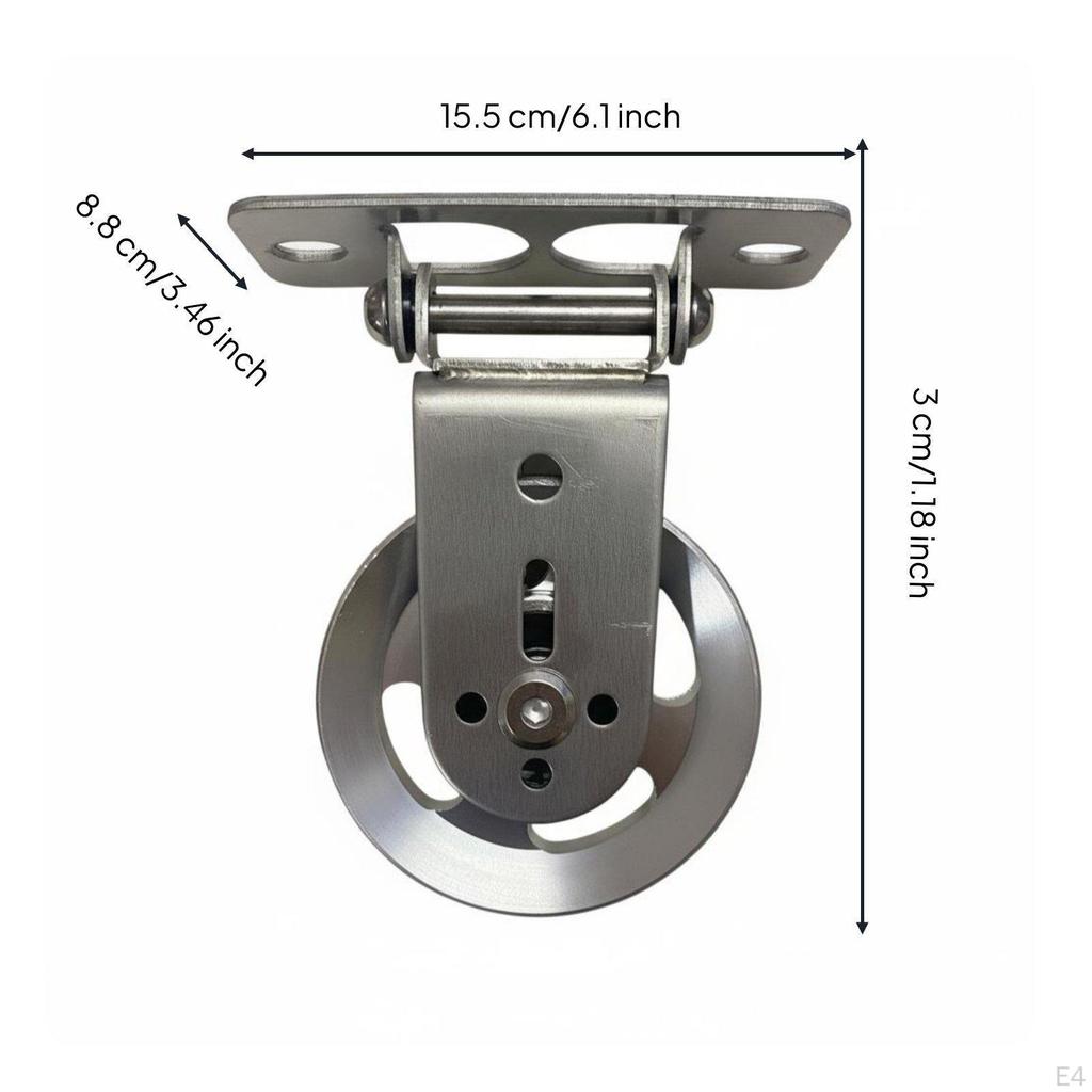 Fitness Cable Pulley Aluminum Alloy Construction Home Gym Attachment 180° Rotation Strength