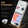 Retro Game Boy Camera Print Case For Samsung Z Flip 8 7 6 5 Hybrid 3in1 Leather Skin Plating Folding Phone Cover For Galaxy Z Flip8 Flip7 Flip6