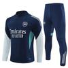Halbzip Bestickter Fußball Trainingsanzug Set Arsenal Barcelona Real Madrid Camouflage Fußballanzug