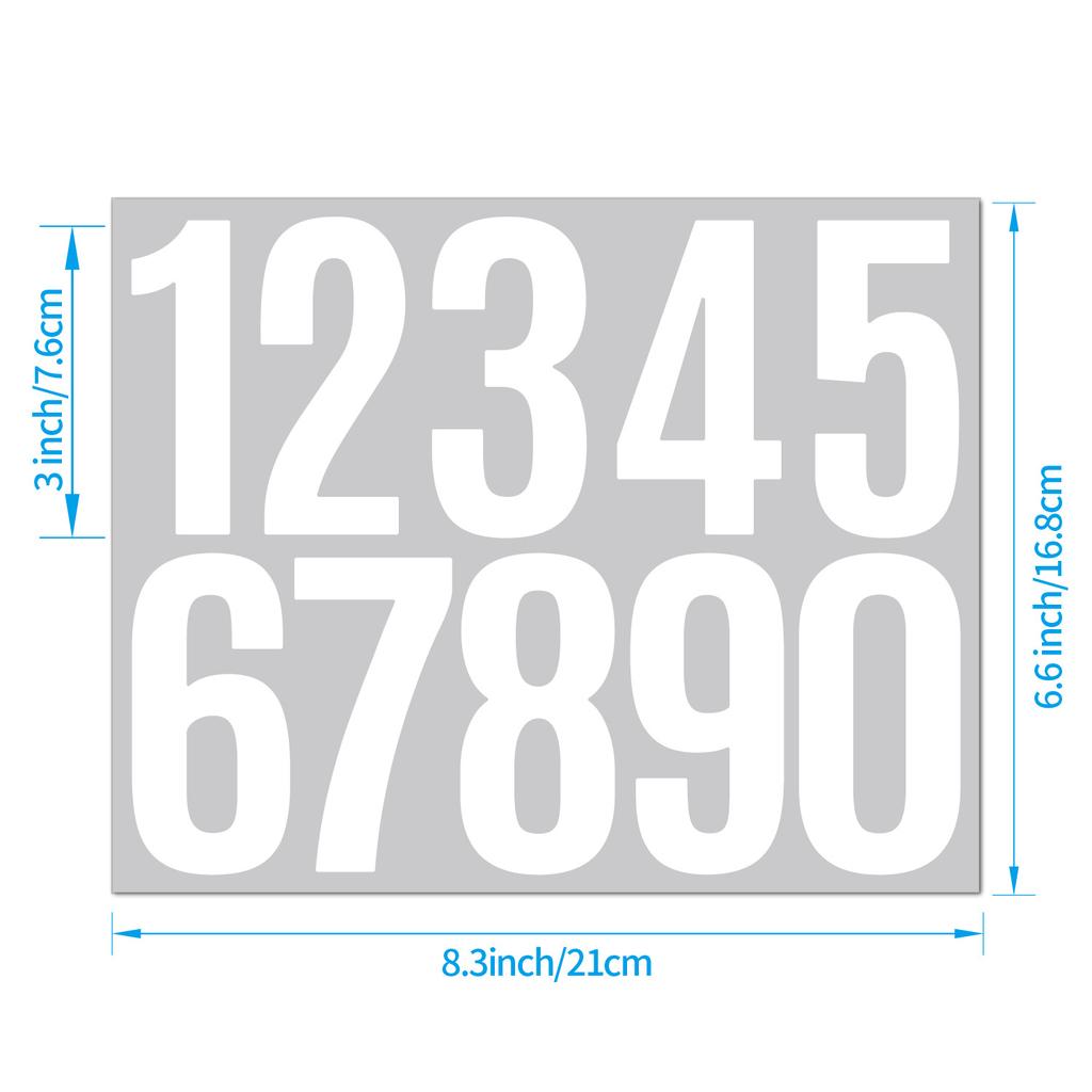 3-inch Digital Sticker Large Vinyl Mailbox Logo Goods Classification Self-adhesive Die Waterproof Digital Sticker