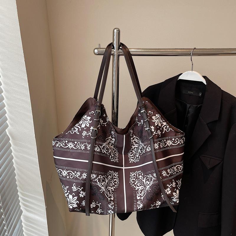 

Вместительная ретро сумка через плечо женская новая модная сумка-тоут с леопардовым принтом в ленивом стиле, сумка для поездок на работу