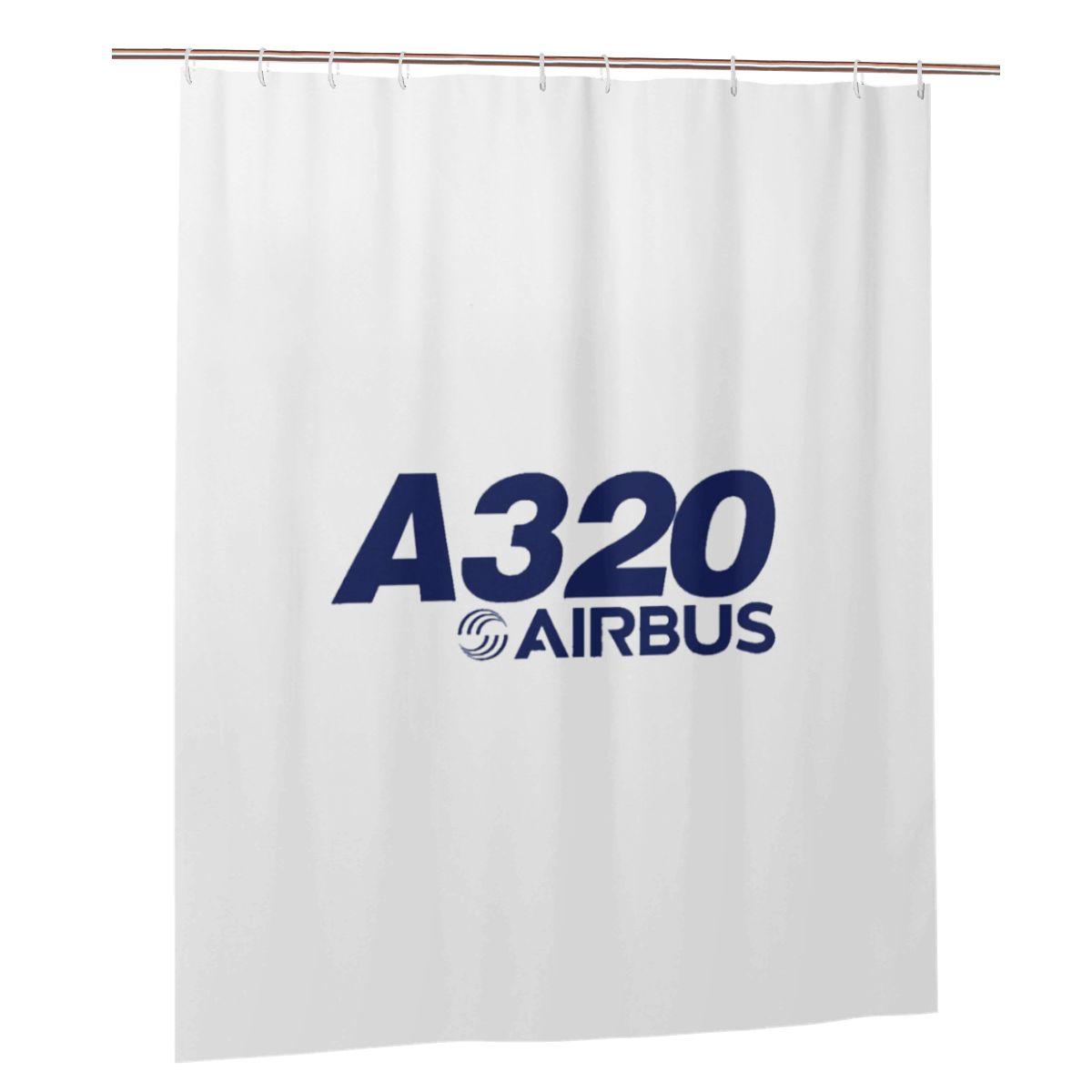 

Airbus A320 Logo Shower Curtain Bathroom Polyester Waterproof Bath Curtains With Hooks W60H190(CM)-1 Pcs