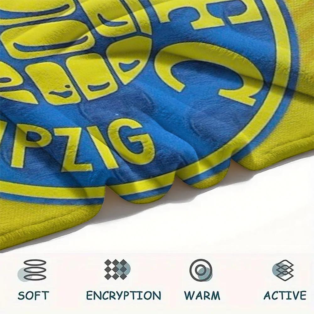 Koc flanelowy z nadrukiem Lokomotive Leipzig, Wysoka jakość, Wygodny na wszystkie pory roku, Wystrój domu, Ciepło i komfort, Idealny na prezenty świąteczne71
