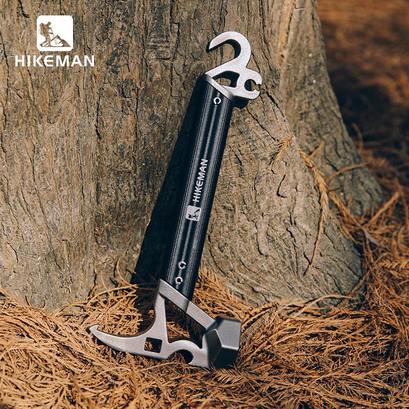 Multi-functional Outdoor Camping Hammer: Tent Peg Hammer, Nail Puller, Bottle Opener, Survival Tool.
