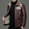 Herbst und Winter Herren Schaffell Ledermantel Plüsch verdicktes Fell One Herrenmantel Business Casual Jacke