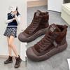 Mao Mao Shoes Platform High-top Shoes Short Boots Women's 2025 Autumn and Winter New Explosion Casual Height-increasing Lamb Cake Wool Velvet Cotto