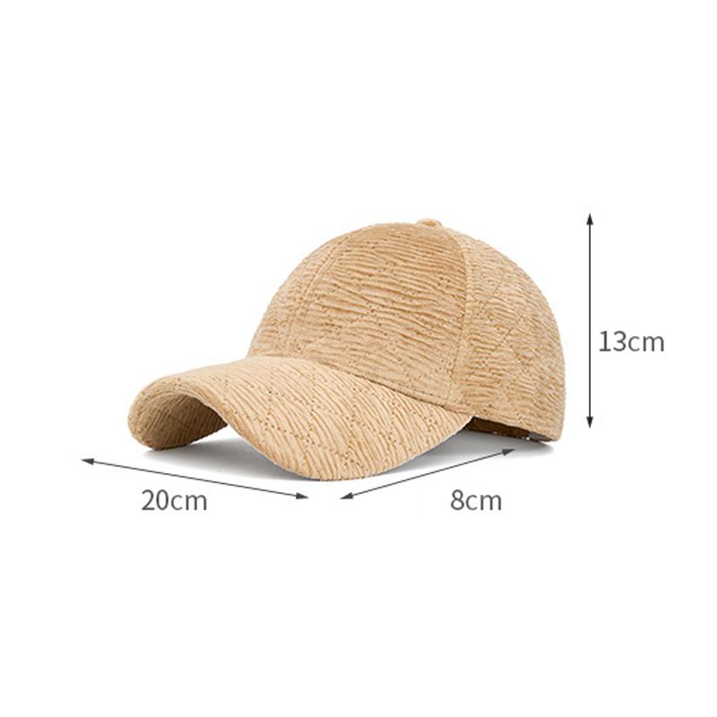 Autumn Winter Baseball Cap Women's Corduroy Cotton Warm Cap Sun Hat