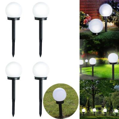 2 szt. Okrągła kula LED Garden Solar Power Light Outdoor Lawn Backyard Pathway Lamp