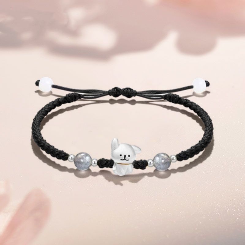 Line Puppy Children's Day Couple Weaving Hand Rope for Girls 520 Gifts Couple Bracelet
