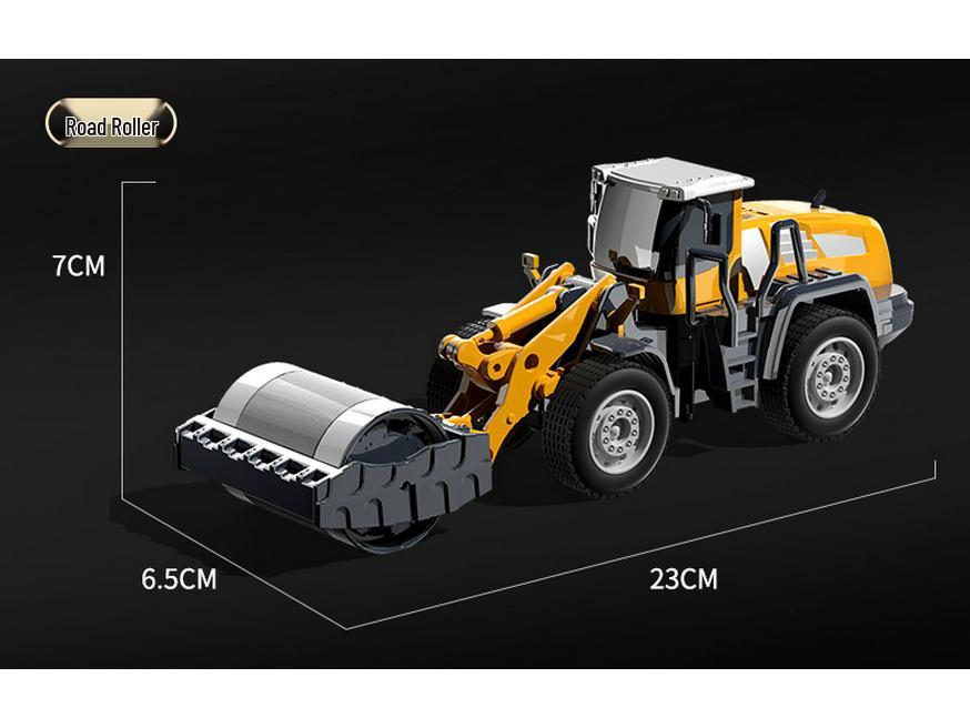 Beiges Alloy Excavator Set: Engineering Vehicle Model Toy with Bulldozer for Boys, Kids' Birthday Gift