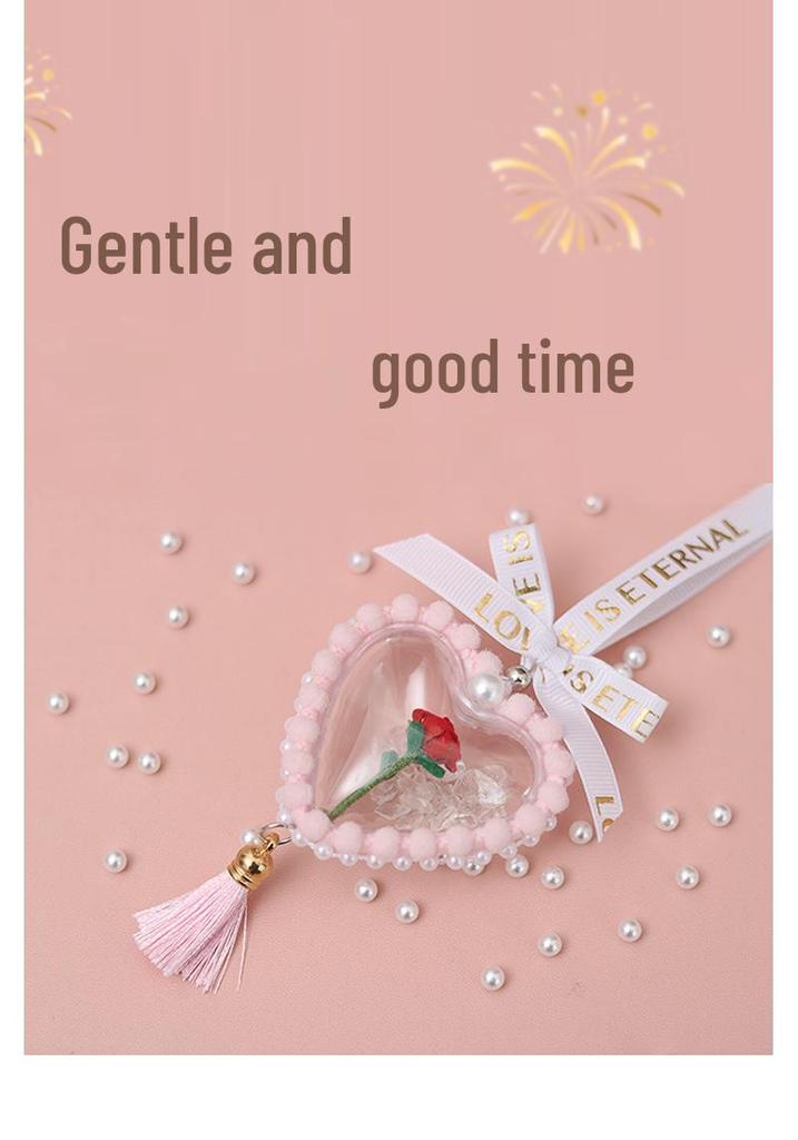 DIY Rose Car Pendant Ornament - Handmade Birthday Gift for Couples or Girlfriends