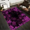 Floral Carpet with Pink and Black Pattern, Modern Home Decor Rug. Suitable for Use As an Anti-slip for Living Room Bedroom Sofas