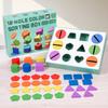 Wooden Geometric Shape Sorting Box For Kids Educational Toy With Color Matching