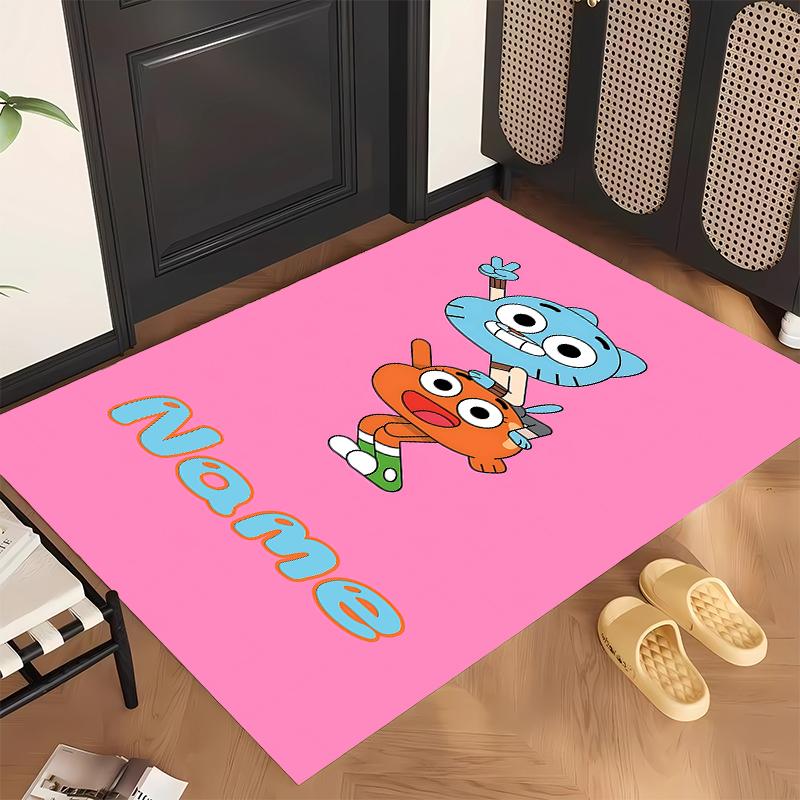Gumball (1) Personalizovaný název Kancelářský koberec Stylová dekorace do obývacího pokoje, ložnice, kuchyně