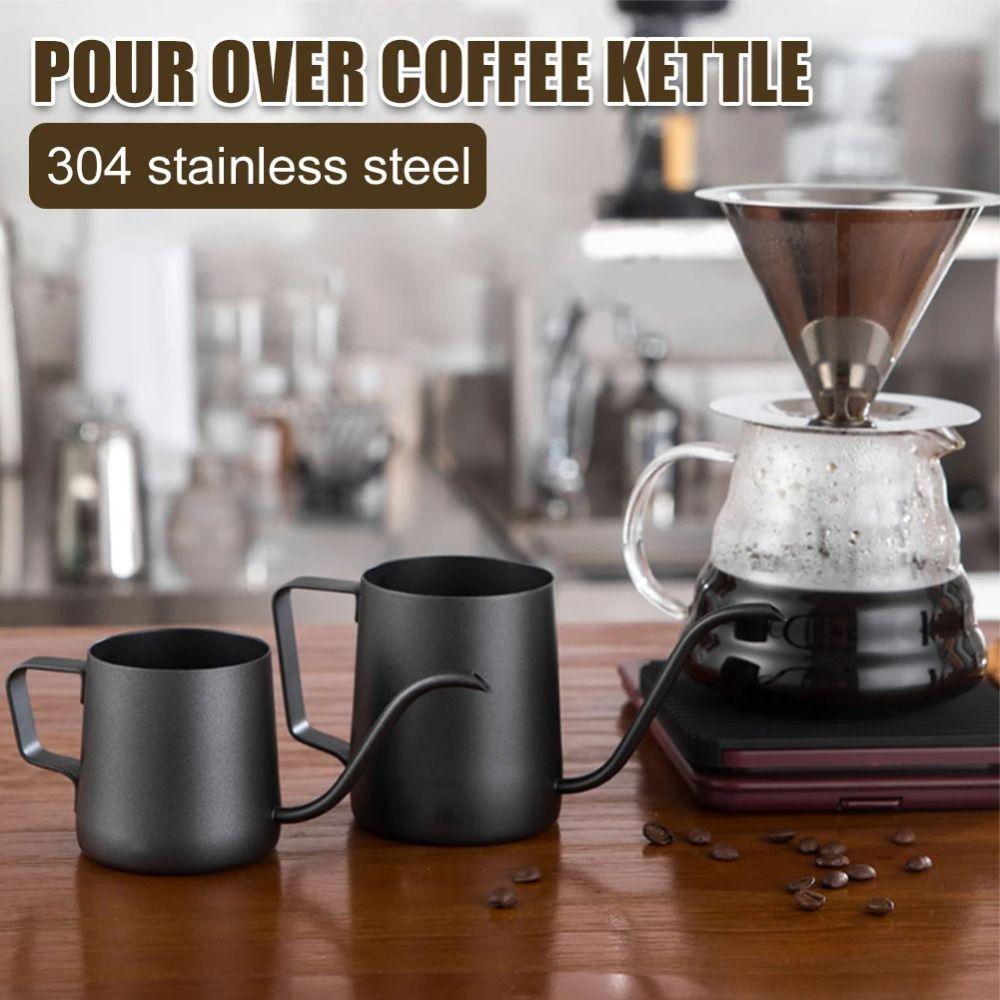 Cafe Hand-poured Coffee Pot Long Narrow Spout Gooseneck Pour Over Coffee Pot  Latte Art