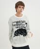 BLOND9 Soft Cat Jacquard Round Knit_White