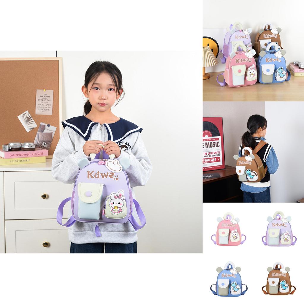 Cute Bunny Toddler School Backpack With Oxford Fabric For Girls And Boys