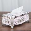 1PC European Style Tissue Box High-end El Restaurant Kitchen Napkin Extraction Box Household Tissue Storage Box