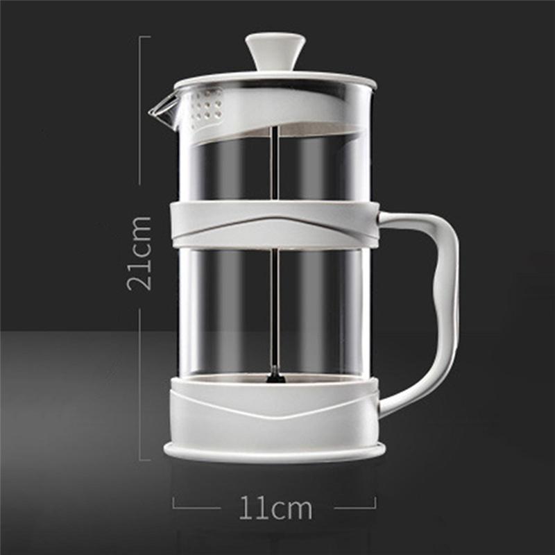AT19-French Filter Pot For Household Tea Making-Glass Tea Maker Hand With Filter Brewing Cold Brew Pot-Hand-Pour Coffee Pot