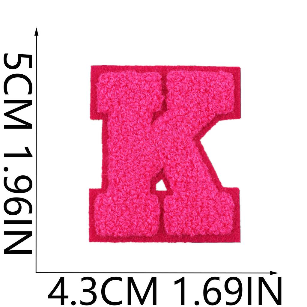 Mehrfarbiger A-Z Buchstaben Stickerei Stoffaufkleber 5cm Farbe 26 Englische Buchstaben Stickerei Aufkleber Kleidung Dekoration Patch Aufkleber